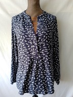 Bluzka czarna w białe ptaszki - S