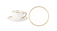 Filiżanka porcelana 200 ml + spodek + talerzyk deserowy-zestaw