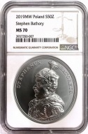 50zł Skarby Stanisława Augusta – Stefan Batory - 2019 - NGC MS70