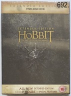 THE HOBBIT 5 DVD Extended Edition JAK NOWE folia