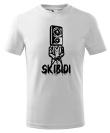 Koszulka dziecięca Skibidi Toilet biała rozmiar 134