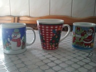 ZESTAW TRZECH KUBKÓW ŚWIĄTECZNYCH