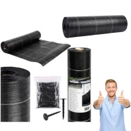 AGROWŁÓKNINA CZARNA AGROTKANINA ANTYCHWASTOWA MATA GRUBA 1X50M 90G UV