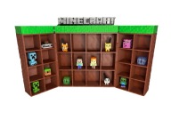 Składana półka na figurki Kinder Joy Minecraft schowek + GRATIS brelok