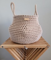 KOSZ koszyk ZE SZNURKA bawełnianego BOHO handmade
