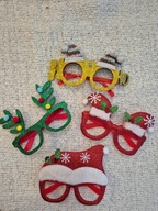 Okulary Świąteczne Różne Wzory 4 sztuki