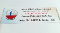 bilet siatkówka LEGIONOVIA - AZS BIAŁYSTOK 2004