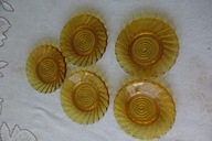 PODSTAWKI KOLOROWE SZKŁO 5 SZT