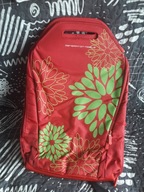 Plecak czerwony kwiatowy damski z uszami