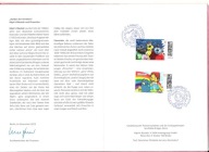 Niemcy 2023 karnet FDC, film bajki, Pinokio, Kpt. niebieski miś, 2 datown.