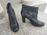 STUDIO MODA nr 40 czarne wygodne botki skóra