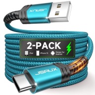 2 x Kabel USB C 3,1 A, 3,5 m Szybkie Ładowanie