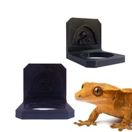 UCHWYT NA PRZYSSAWKĘ + 2 MISKI DLA GEKONA OWADÓW DO TERRARIUM