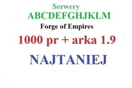 Forge of Empires 1000 Punktów Rozwoju Wrzutki serwery ABCDEFGHJKLM +1.9