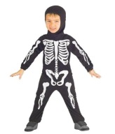 Kostium Szkielet Biały Kościotrup / Kostium Strój Karnawałowy / 3-4 lata