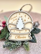 Drewniana Bombka z imieniem 3D na choinkę Bombka z grawerem personalizowana