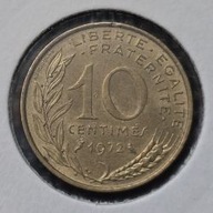 *FRANCJA [0113]*10 centymów CENTIMES 1972 Piąta Republika, Marianna Rośliny