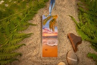 Zakładka do książki - rajska plaża, rękodzieło, lato, na prezent