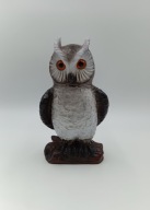 Sowa 22cm - może posłużyć na zewnątrz jako odstraszacz ptaków i gryzoni