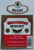 ETYKIETA PIWO JASNE PEŁNE WARSZAWIAK MOCNY BROWAR KONSTANCIN + KRAWATKA