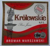 ETYKIETA PIWO JASNE KRÓLEWSKIE BROWAR WARSZAWA