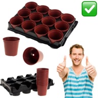 DONICZKI NA ROZSADY PLASTIKOWE TACKA CZARNA 26 cm x 20 cm x 6 cm | MARTOM