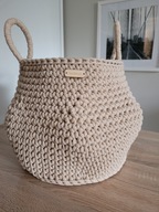 KOSZ koszyk ZE SZNURKA bawełnianego BOHO handmade