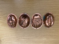 Miedziane foremki do powieszenia i pieczenia 4szt