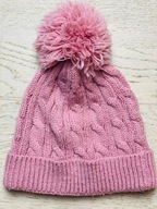 Czapeczka czapka na zimę różowa Rozm. 12-24 miesięcy Matalan + GRATIS