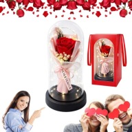 PREZENT NA WALENTYNKI DLA NIEJ dziewczyny żony kobiety KWIATY RÓŻA LED 22CM