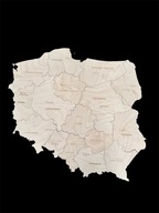 Mapa Polski 100cm grawer województw i miast wojewódzkich wybór kolorów