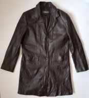 DI BARI - damski płaszcz skórzany roz.44