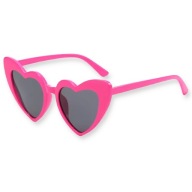 Okulary w Kształcie Serc Serca Różowe Przeciwsłoneczne Kocie