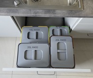 Zestaw koszy na śmieci 62L do szuflady szafki 60 Blum 4 pojemniki na odpady