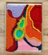 Obraz tekstylny wykonany w technice punch needle( haft petelkowy)