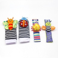 SKARPETKI 3D OPASKI NA RĄCZKI GRZECHOTKI 4 SZTUKI