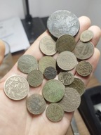 18 starych monet od XVII do początku XX wieku ZESTAW