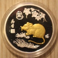 ROK MYSZY SZCZURA - CHINY - NUMIZMAT PLATEROWANY