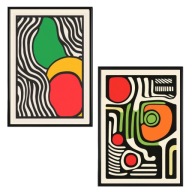 Plakat Zestaw 40x50, 2 sztuki, plakaty postery MODERN,RETRO,LABIRYNT*1995*