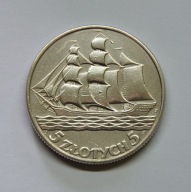 5 złotych – Żaglowiec – 1936 r. - srebro (3)