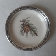 Rosenthal Selb-Plossberg coaster pine needles obrecz srebro .925 rok 1953