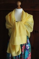 FRANGI**Piękna Włoska Chusta Delikatna**Żółta Duża Elegance