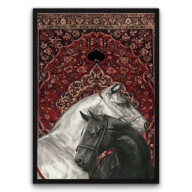 Plakat z ramą 30x40cm Konie na dywanie sztuka | Pomysł na prezent