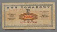 5 centów BON PEWEKS-u z 1969 roku seria Ea ,