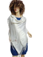 PASHMINA lekki SZAL kaszmirowy z jedwabiem 72x175
