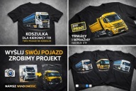 Koszulka dla kierowcy TIR Twój pojazd personalizowana nadruk DTF prezent