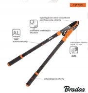 Sekator alu. do gałęzi z przekład V-SERIES ostrze kowadełko KT-V1230 BRADAS