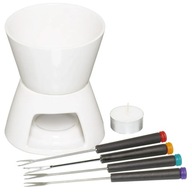 Zestaw do Fondue, do Czekolady, Pudełko Upominkowe - Kolor Biały