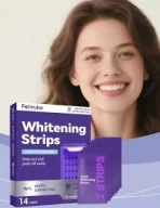 Paski do wybielania zębów w kolorze fioletowym delikatne dla zębów.