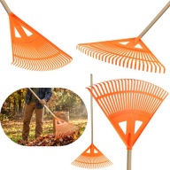 GRABIE DO LIŚCI TRAWY OGRODOWE Z DREWNIANYM TRZONEM WACHLARZOWE 58X183CM